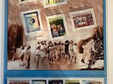 a poster with a picture of a group of people on it