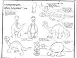 an image of a drawing of a group of dinosaurs in various poses