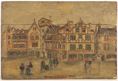 GUY (XIXème siècle). Le vieux Paris vers la rue des archives…