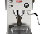 a close up of a coffee machine on a white background