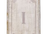 an old picture of a white square with a cross on it