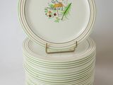 a lot of plates stacked on top of each other