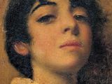 portrait of a young girl in a yellow shawl