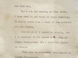 an old letter from a man who is holding a knife in his hand