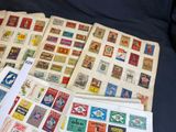 many different types of stamps on a table