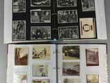a book with pictures of people and cars on it