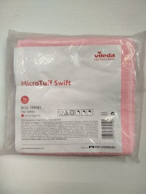 pink microtout swift towel on a white surface