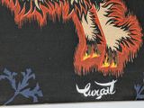 an image of a black and orange tiger on a black background