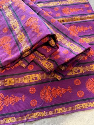 Deux rideaux égyptiens réversibles (un côté violet et un aut…