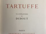 an open book with the title tartuffee on it