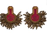 pair of pink and gold earrings with a heart on the back