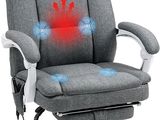 une chaise de bureau équipée d'un coussin chauffant au niveau du dossier