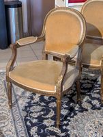 Ensemble salon 5 pièces style Louis XVI en bois doré compren… (photo 4)