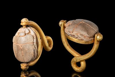 ScarabÉE ÉGyptien EN STÉAtite Avec Inscription HIÉRoglyphiqu…