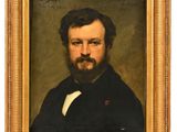 a painting of a man with a beard in a gold frame