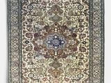an oriental rug with a medallion design on a white background