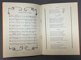 an open book with a page of music written in it