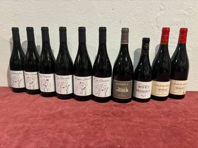 six bottles of wine are lined up on a table