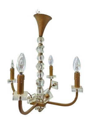 an image of a chandelier with three lights attached to it