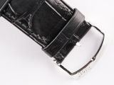 a close up of a watch strap with a buckle on it