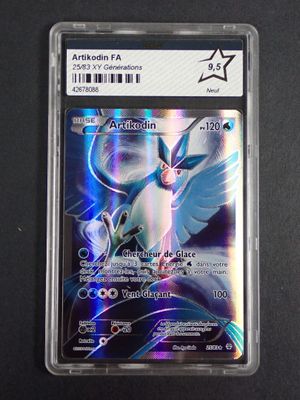a close up of a card on a table with a black background