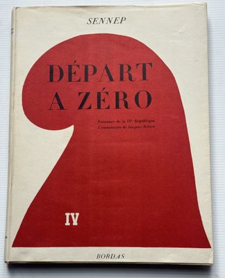 un livre à la couverture rouge sur laquelle on peut lire « departt a zero »
