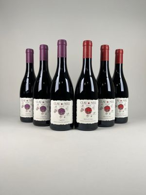 six bouteilles de vin alignées sur une table
