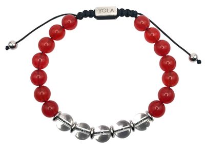 YOLA - Bracelet de type Shamballa composé de perles rondes p…