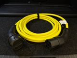 an image of a yellow hose sitting on top of a car trunk