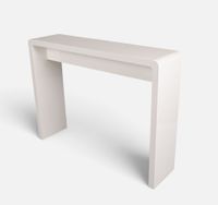 Console de forme rectangulaire en bois laqué blanc. (photo 3)