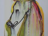 un tableau représentant un cheval coiffé d'une couronne