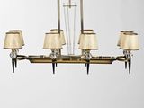 an image of a chandelier with five lamps on each side of the chandelier