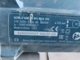 a close up of a sign on the side of a blue machine