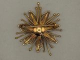 an image of a gold brooch on a white surface