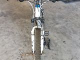 a bike that is parked in a garage