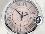 Montre Cartier « Ballon de Carton » avec cadran et bracelet roses