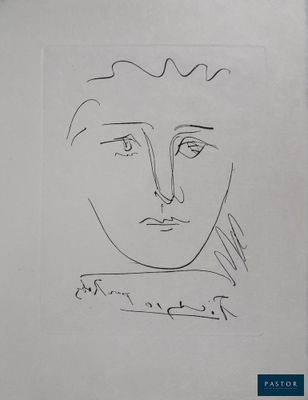 an image of a drawing of a man ' s face on a piece of paper