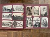 a book with pictures of people and animals on it