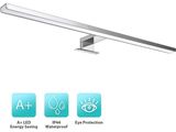 an image of an image of a bathroom light with the words a - led, eye protection, energy saving