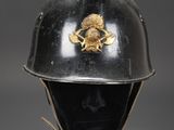 a close up of a helmet on a mannequin head