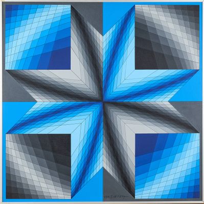 VASARELY Victor, 1906-1997, EKDN, 1979, acrylique et encre s…