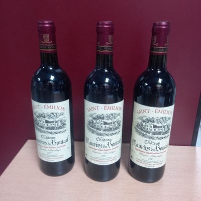 3 Bouteilles Chateau Maurins du Boutail , SAINT EMILION 1997…