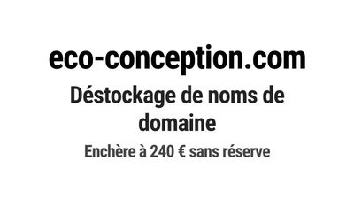 Nom de domaine eco-conception.com.