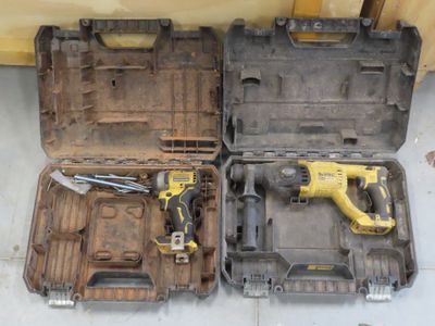 two tools in the case on the floor