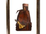 tableau représentant un homme avec un sac à dos et une canette de soda