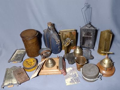 a lot of old items that are on the table