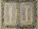 an image of a painting of two windows in a room