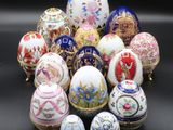 an image of a pile of colorful eggs sitting on top of a table