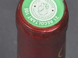 a close up of a bottle of wine with a label on it
