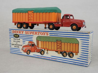 a toy truck and a toy truck in a box